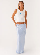 Algorithm Sequin Maxi Skirt - Blue
