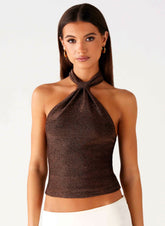 Amber Light Top - Chocolate