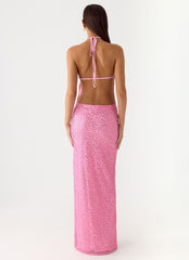 Lorenz Sequin Maxi Dress - Pink