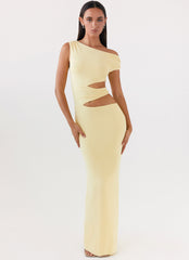 Margot One Shoulder Maxi Dress - Yellow