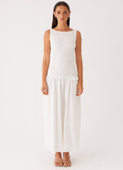 Vienna Anna Ruffle Maxi Dress - Ivory