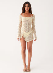Rarri Lace Mini Dress - Ivory