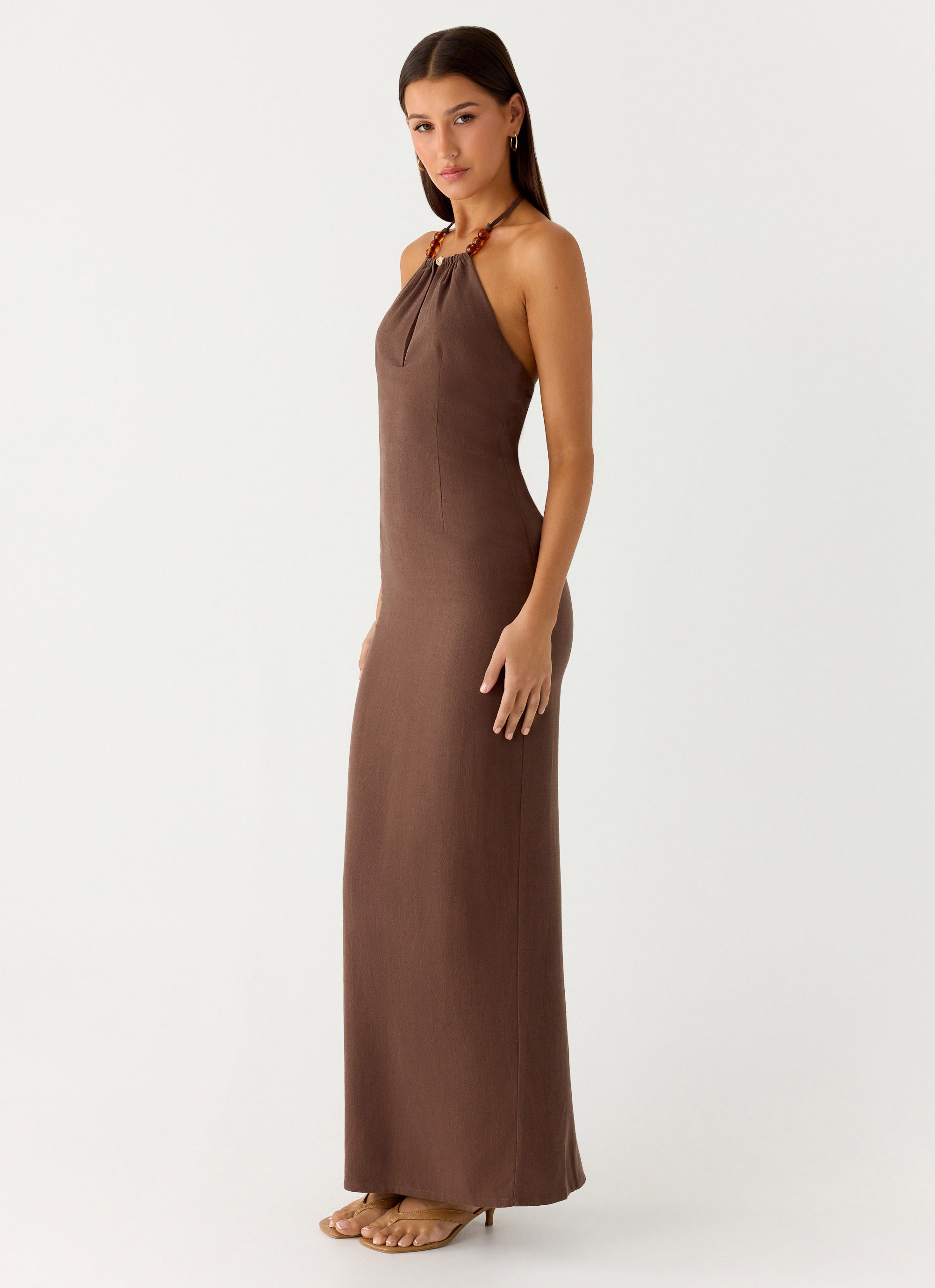 Bloomers Maxi Dress - Brown
