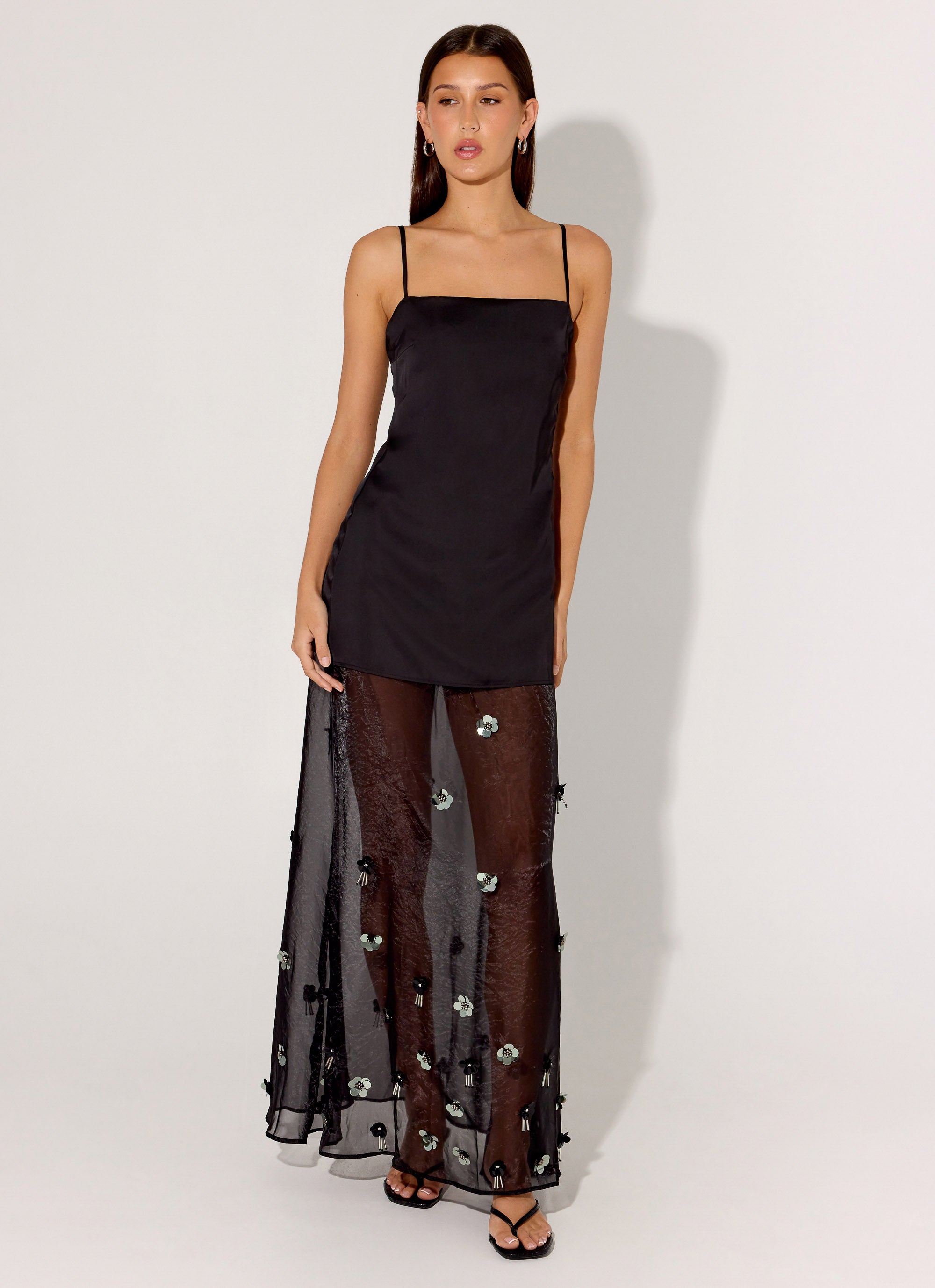Jesiah Embellished Maxi Dress - Black