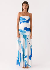 Laidee Maxi Dress - Cerulean Bloom
