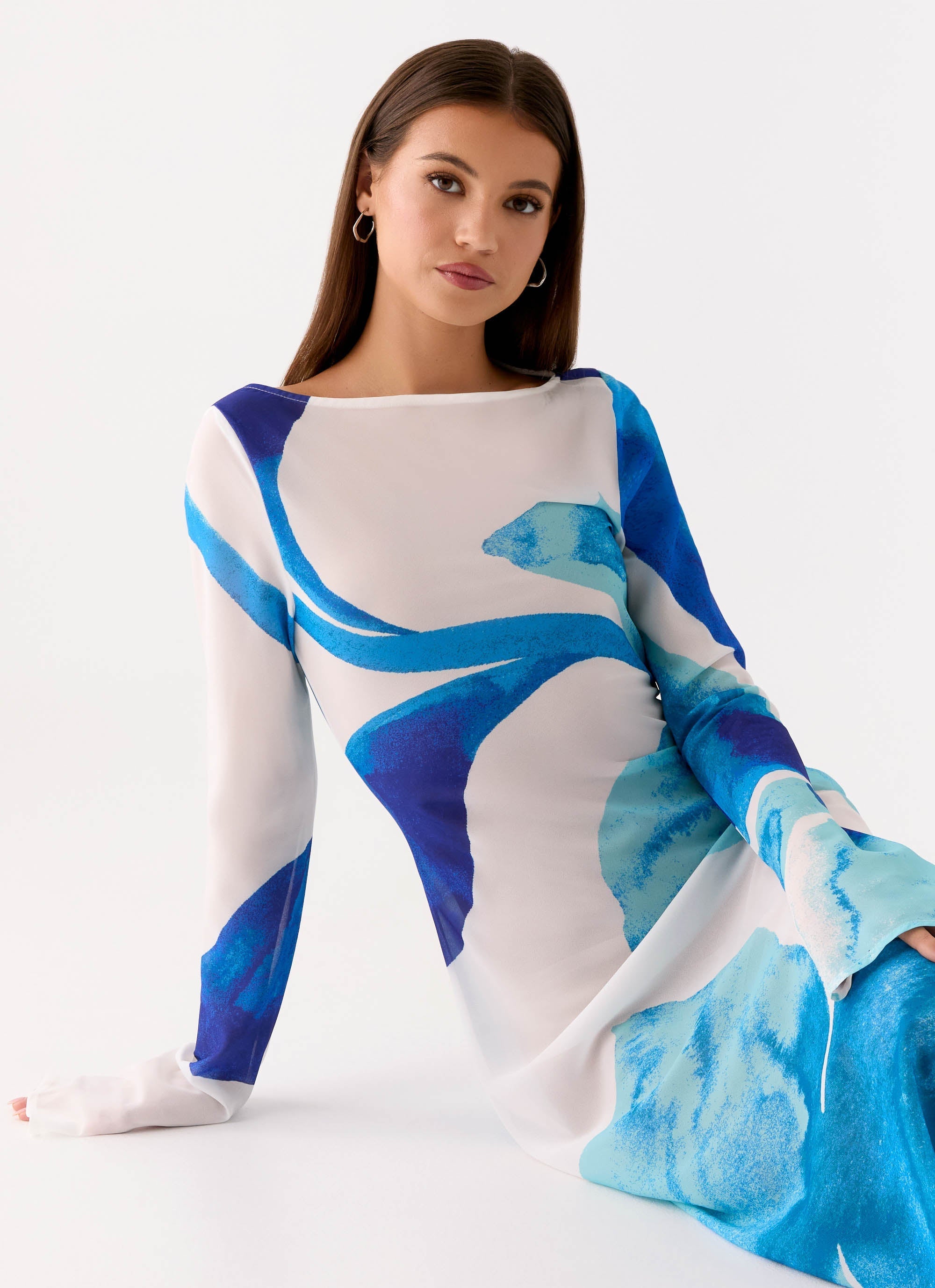 Lorde Maxi Dress - Cerulean Bloom