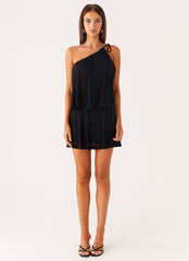 Makes Sense Mini Dress - Black