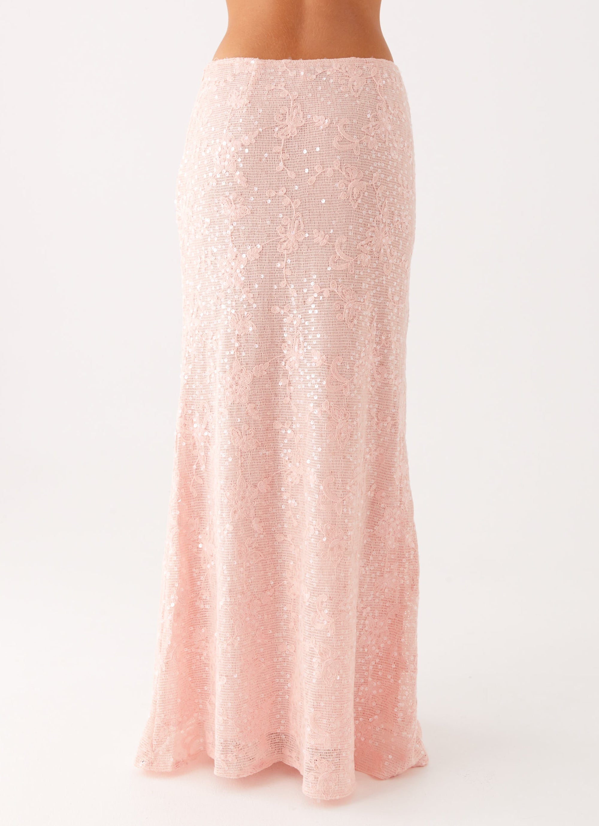 Nico Sequin Maxi Skirt - Pink