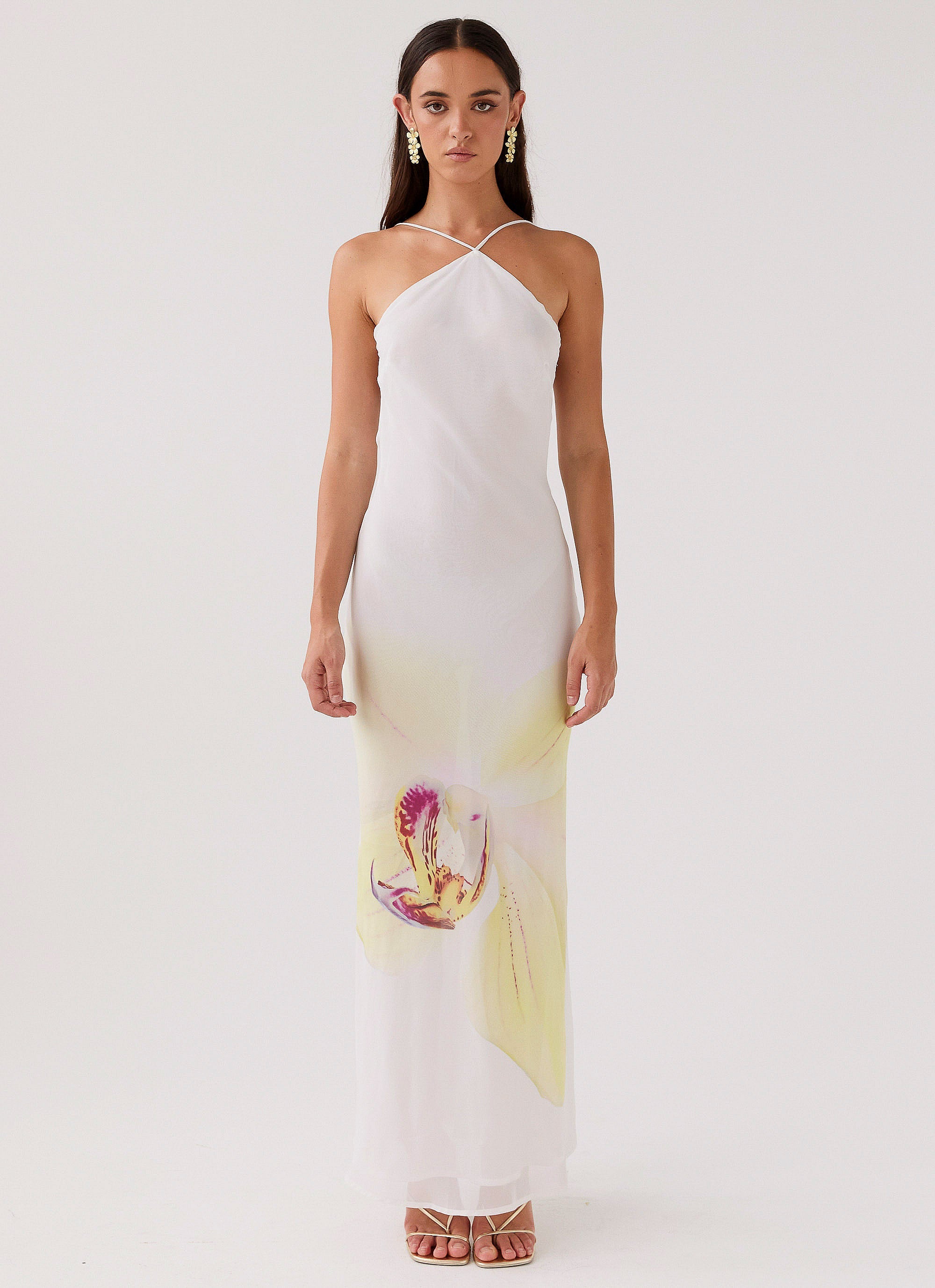 Blossom Hearts Maxi Dress - Hydrangea