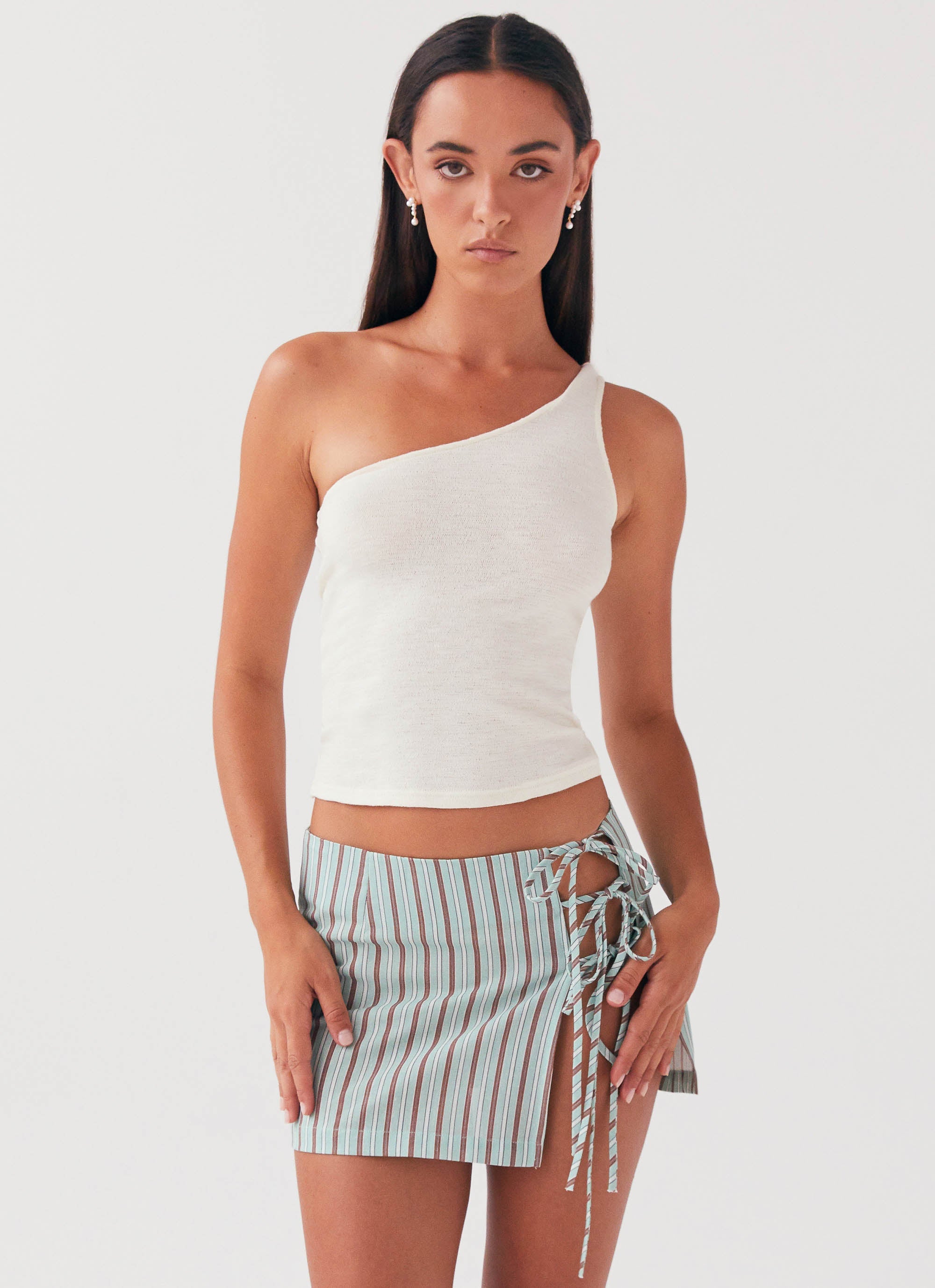 Summer Retreat Mini Skirt - Coastal Stripe