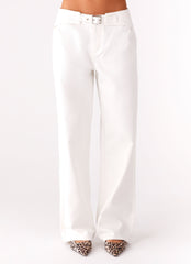 Texas Low Rise Jeans - White